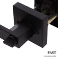 thumbnail image 3 of LOLIPPYY 1 Set Of Black Door Handles Aluminum Locking Wave Handle For Bathroom Door Matte Finish, 3 of 8