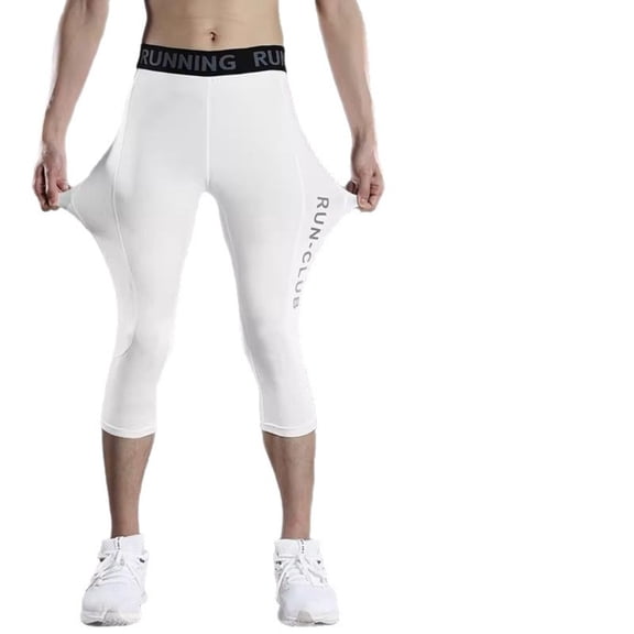 LiWei 3/4 Compression Running Capri Pants, 4‑Way Stretch Quick Dry Moisture‑Wicking Athletic Workout Leggings