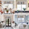 thumbnail image 5 of Texas Star Rustic Farmhouse Short Window Curtain Valances, Country Blue Berry Brown Wooden Plank Rod Pocket Kitchen Valances for Living Room Bedroom Bathroom Cafe 54" x 18", 5 of 8