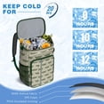 thumbnail image 6 of Travel Cooler Bag - Beige Crocodiles Hearts Pattern Camping Beer Cooler Backpack with Bottle Opener- Waterproof Insulated Picnic Backpacks - Cooler Bag for Beach, 6 of 6