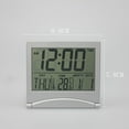 thumbnail image 5 of HOMEMAXS  Perpetual Calendar Alarm Clock Travel Digital Battery Silver, 5 of 8