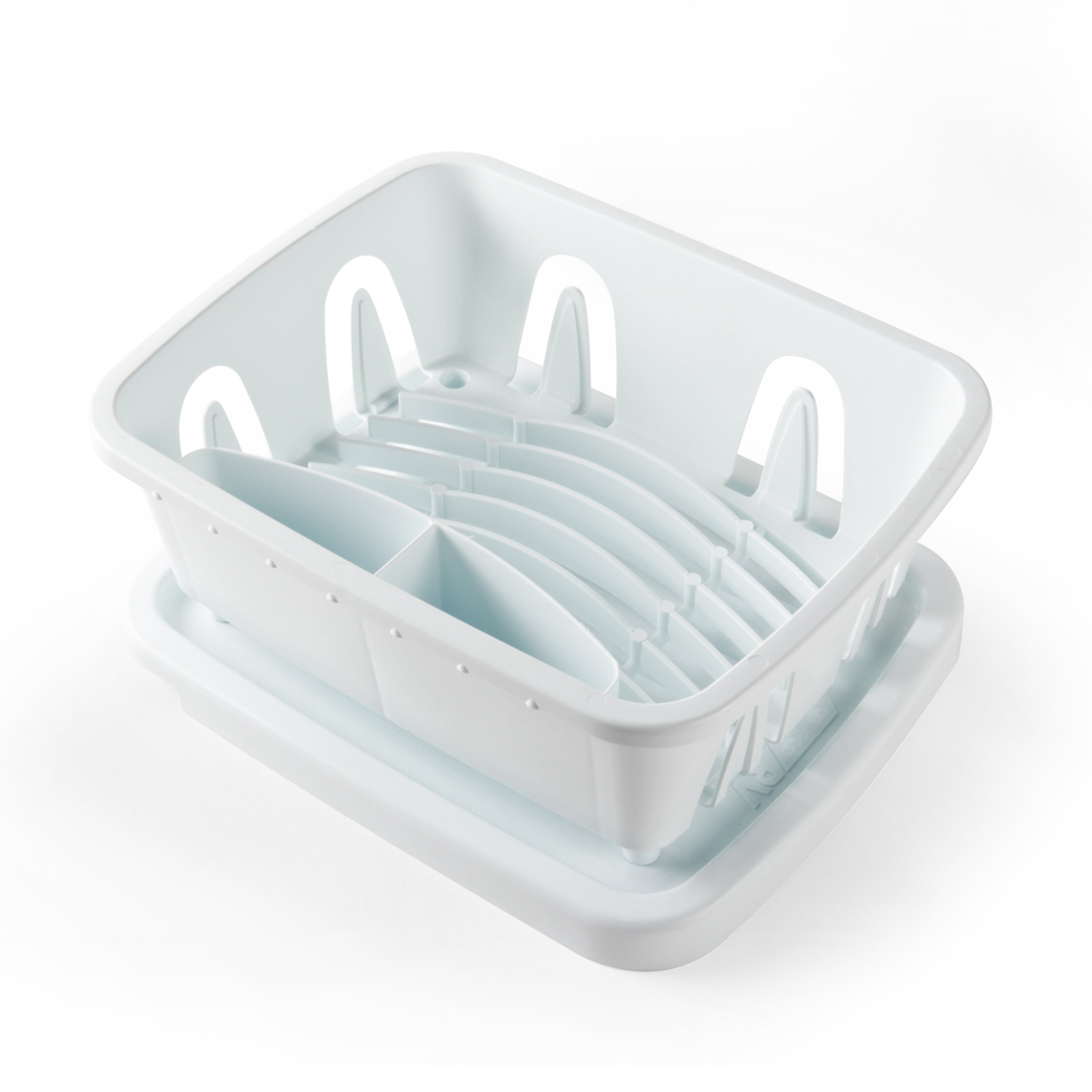 Mini Dish Drainer & Tray, White (Eng/Fr)