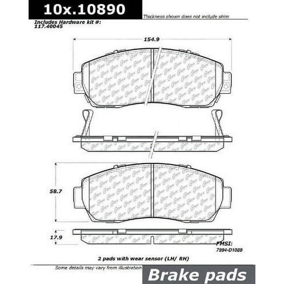 Centric Parts - Ceramic Pads