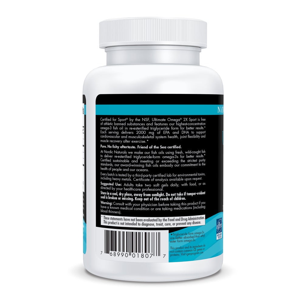 Nordic Naturals Ultimate Omega 2X Sport, 2150 Mg, Fish Oil, 60 Ct