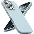 thumbnail image 1 of KOMI Designed for iPhone 16 Pro Max Case,Shockproof Liquid Silicone Protective Phone Case with Soft Anti-Scratch Microfiber Lining Ultra Slim Drop Protection Phone Cover 6.9 inch Light Blue, 1 of 5