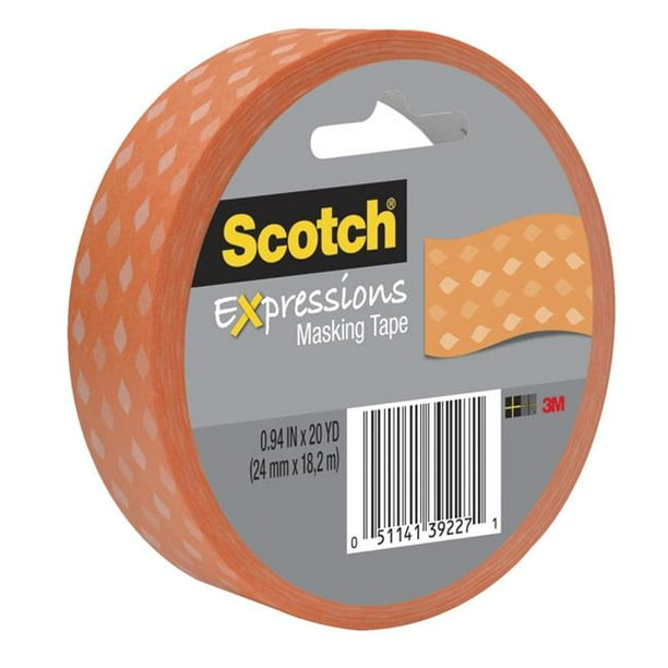 Scotch 1564382 Expressions Masking Tape&44; 0,94 Po x 20 yards&44; Diamant Orange