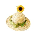 thumbnail image 2 of Walbest Dog Straw Hat Spring Summer Sunhat with Sunflower Dog Cap with Adjustable String for Pet Puppy Cat Party Daliy Decoration, 2 of 7