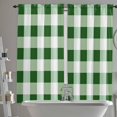 thumbnail image 3 of Pink White Plaid Kitchen Curtain 84 Inch Length Small Short Cafe Tiers Curtains Drape, Modern Geometric Checkered Lattice Window Treatment Rod Pocket Curtains Drapery Panels, 52x84, 3 of 5
