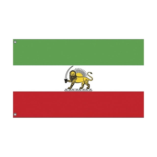 Zorion Former Iranian Flag Persia Banner Double Sided Print Polyester Old Historic Iran Style F