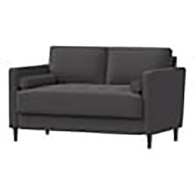 Hawthorne Collections Causeuse en Tissu Transitionnel Gris Chiné