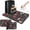 Mushroom Red Floral Black, variant on Coffee Mat for Countertops, Mushroom Red Floral Black Dish Drying Mat 2 Pcs for Kitchen Coffee Bar Accessories, Fit Under Coffee Maker Espresso Machine Dish Rack Hide Stain Rubber 12x19in