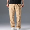 thumbnail image 4 of Muscularfit Oversize Mens Pants Stretch Carpenter Khaki Slacks Straight-Leg Cargo Baggy Full Mens Hiking Pants,M, 4 of 9