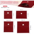 thumbnail image 2 of HUGFEGWE Jewelry Pouch Set, 4 Sizes Velvet Pouches Snap Button Portable Storage Bag for Earrings Bracelets Necklaces Rings Watch, Red 4 Pack UA824-3014, 2 of 7