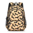 thumbnail image 2 of Dachshund and Bone Orange Pattern Cute School Backpack Bag with Padded Back and Adjustable Shoulder Straps 16.9 X 12.6 X 5.9 Inches, 2 of 5