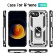 thumbnail image 6 of Decase Compatible with iPhone 16E 2025 Case+1-Pack Tempered Screen Protector, Military Grade Drop Protection Cover with 360° Rotating Kickstand, Heavy Duty Shockproof Rugged Phone Case,Silver, 6 of 7