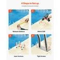 thumbnail image 5 of VEVOR Pool Rail, 31 x 22 in Pool Handrail, 220 lbs Load Capacity Heavy Duty 304 Stainless Steel Swimming Handrail, Detachable Nonslip Sleeve, Rich Accessories, for Poolside, Water Parks， Spa Centers, 5 of 9