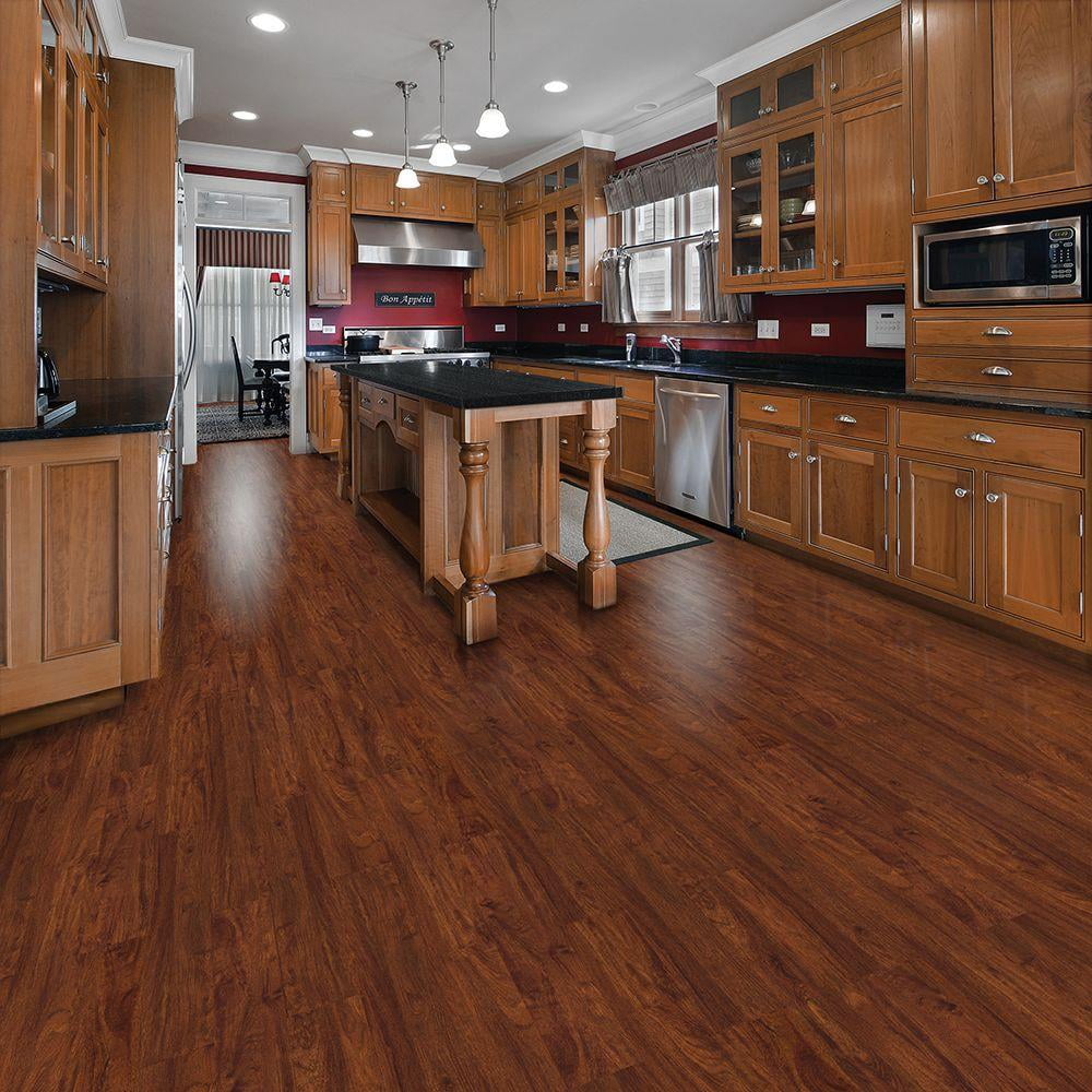 PowerSellerUSA Luxury Peel & Stick Semi-Gloss Wood Look 2.0mm Vinyl Floor Planks, Easy DIY Installation, Water Resistant, 6"x36", 1-Pack 10 Planks, Classic Oak