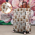 thumbnail image 4 of Beige Highland Cow Boot Flower Pattern Luggage Cover Fashion Suitcase Cover Baggage Covers Fit 25-28 Inch Luggage (Go Travel), 4 of 5