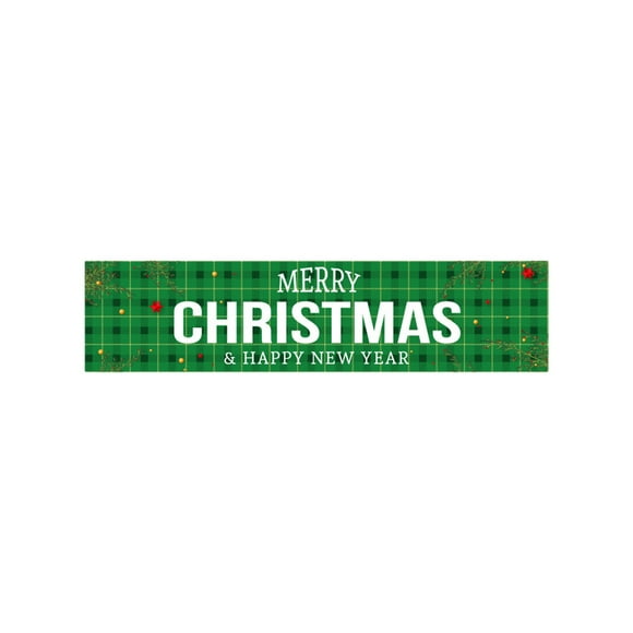 D Christmas Yard Banner, 19.68X98.42 Inch Large Outdoor Flag With Holiday Print, For Porch Fence Wall Decor