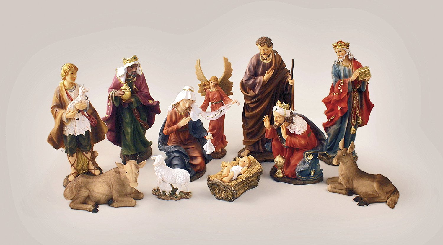 11 Piece Colorful Christmas Nativity Scene Set Holiday Decoration 12
