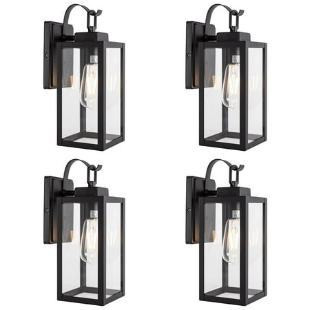 

Pia Ricco 1-Light Outdoor Wall Sconce - 5 x6.7 x13.78 Matte Black(4 pack)