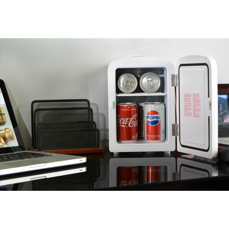 KNG Uber Chill 6-Can Retro Personal Mini Fridge - Red