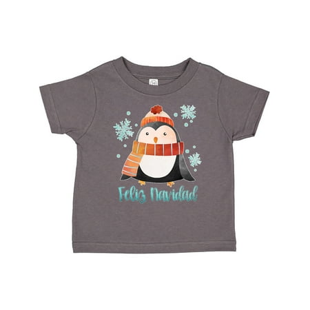 

Inktastic Feliz Navidad Cute Winter Penguin in Hat and Scarf Gift Toddler Boy or Toddler Girl T-Shirt