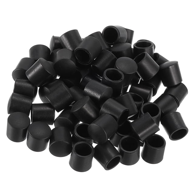 Topes para Puertas, 64 Unidades - Tapones de Goma para Topes de Puertas, Extremos de Repuesto de Silicona para Proteger Puertas Y Paredes (Negro)