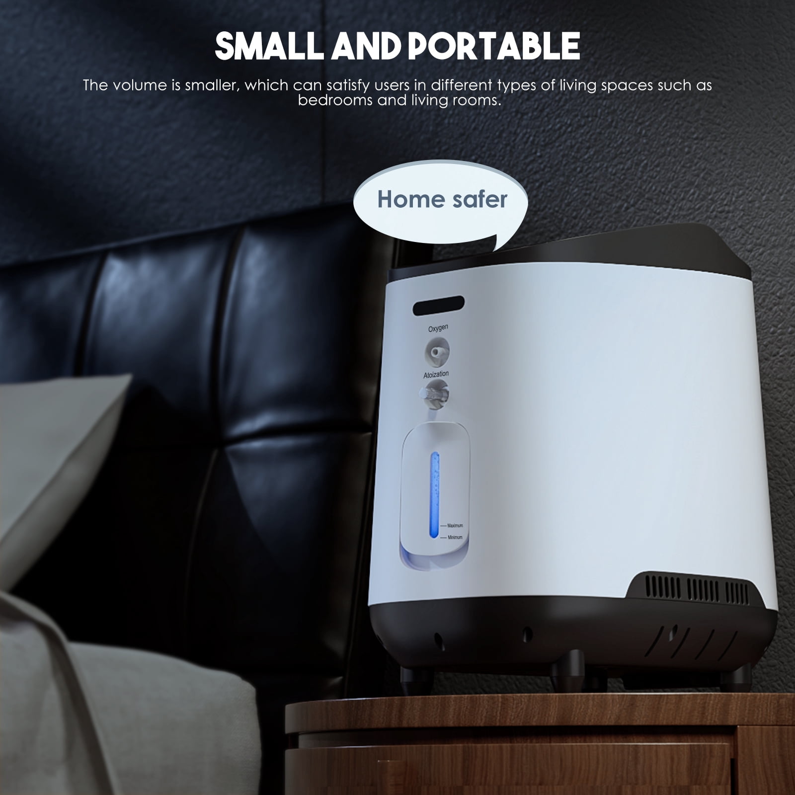 YANGKING Household&7L O2 Tube Machine,Quiet, 35-90% Concentration, Home Travel Use, RemoteControl