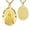 E, variant on St. Michael Necklace for Men Women, 14K Gold Plated Archangel Medal, Catholic Protection Pendant Gift