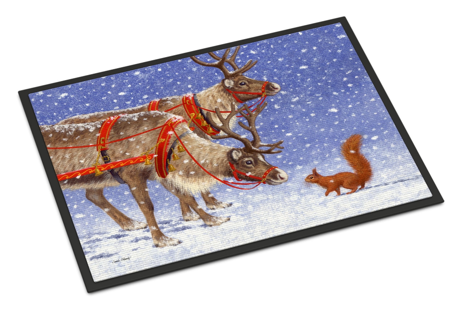 Reindeer & Squirrel Doormat by Caroline's Treasures