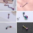 thumbnail image 3 of ZS 50Pcs/set Rainbow Belly Button Nose Septum Tongue Lip Monroe Eyebrow Piercing Industrial Barbell Earring Body Piercing Pack, 3 of 4