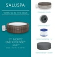 thumbnail image 4 of Open Box Bestway SaluSpa St Moritz AirJet Hot Tub w/ EnergySense Cover, Brown, 4 of 13
