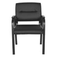 thumbnail image 3 of Guest Chair in Black Faux Leather in Black Finish Frame, 3 of 10