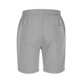 thumbnail image 4 of Havenre Men's 100% Cotton Shorts Lightweight Casual Solid Color Drawstring Elastic Waist Workout Lounge Shorts Straight Leg Beach Jersey Sweat Shorts Gray XXXL, 4 of 5
