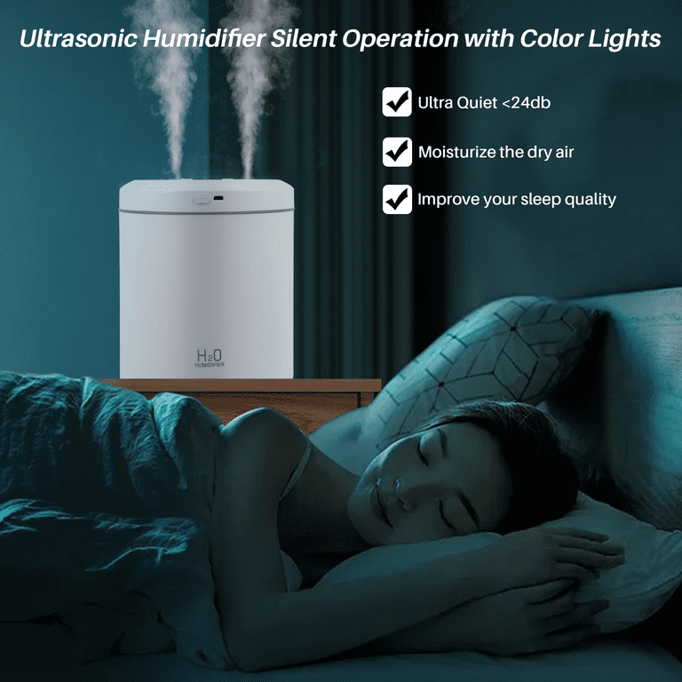 VIIWII 2L Large Ultrasonic Cool Mist Humidifier for Room