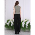 thumbnail image 4 of DARING DIVA Women's Pinstripe Waistcoat Button Down Vintage Striped Vest XL Gray, 4 of 5
