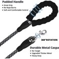 thumbnail image 2 of jenico Long Dog Leash 15FT: Heavy Duty Rope Leashes for Dogs Training with Swivel Lockable Hook Reflective Threads Bungee and Padded Handle - Dog Lead for Large Small Medium Dogs, 2 of 7