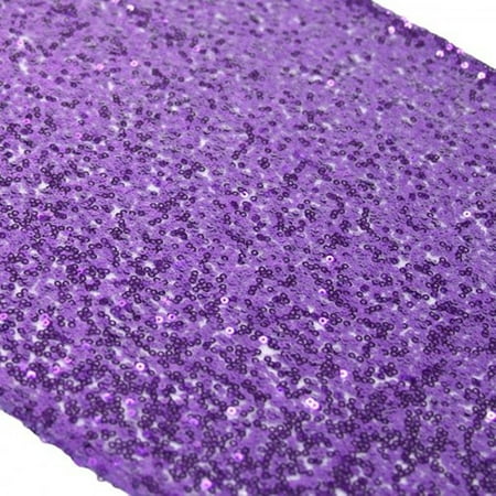 

YZEO Purple 12x60-Inch Sparkly Sequin Tablerunner