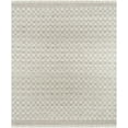 thumbnail image 2 of Hauteloom Meira Modern Hand Woven Natural Fiber Wool Area Rug - Contemporary Geometric Checkered Carpet with Fringe for Living Room, Bedroom, Dining Room - Ivory, Cream, Gray - 3'6" x 5'6", 2 of 9