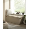thumbnail image 6 of SONGMICS 43" Storage Ottoman Bench Hold up to 660lb Ottoman with Storage Footstool Bedroom Bench with Storage Beige, 6 of 7