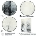 thumbnail image 3 of Designart "Enigmatic Forest In Monochrome I" Tree Monochrome Floater Framed Wall Art Living Room, 3 of 5