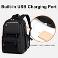 thumbnail image 4 of Travel Backpack for Men, Hiking Backpack with USB Charging Port Student Bookbag, 14 inch Women Laptop Backpack for School College Gym, Black, 4 of 7