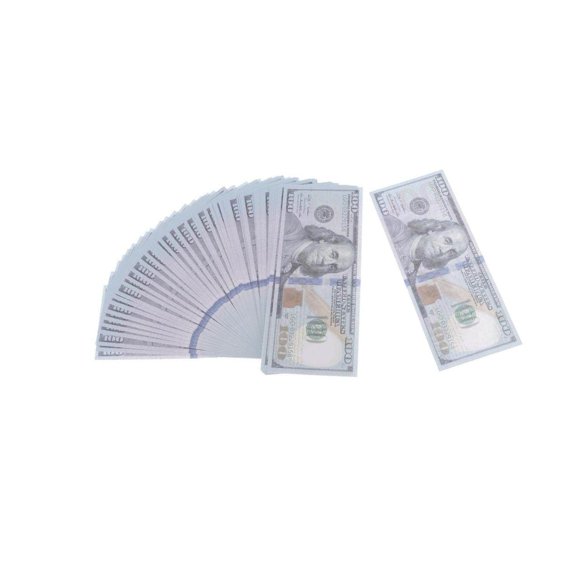100pcs US Dollars Prop Play Fun Fake USA Money Prop Pretend Cash Prop Denomination Magic Props B