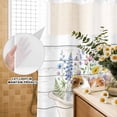 thumbnail image 3 of No Hook Shower Curtain, Spring Floral Animals Shower Curtains for Bathroom with See Through Top Window, Elegant Flowers Leaves Farmhouse Wooden Waterproof & Washable Bath Curtain 66"x72", 3 of 9