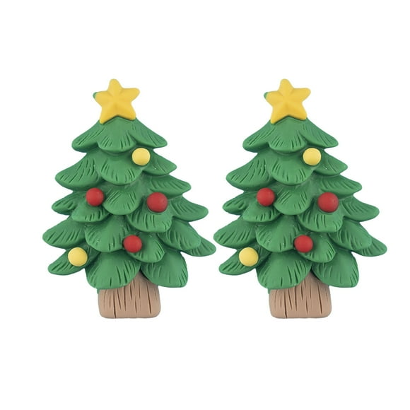 WLOELOEW Autocollants de Réfrigérateur de Noël Magnétiques Décorations de Fête pour Sapin de Noël 5.9X3.9X2.3 Inches Plastique Aimants de Réfrigérateur en 2 Pcs