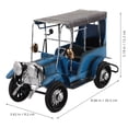 thumbnail image 4 of Modelo de coche antiguo de metal, decoración para el hogar, adornos artesanales hechos a mano, colecciones, vehículos, juguetes, accesorios de fotografía (azul), 4 of 7