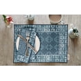 thumbnail image 2 of Vargottam Placemats- Placemat For Dining Table, Set Of 4- Printed & Reversible CottonNapkin-IndoorPlacematsFor Home & Kitchen Dining Table- Asian Batik Block (Teal Blue), 2 of 5
