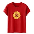 thumbnail image 5 of Shorts pour Femmes, Blouses pour Femmes, Mode Féminine Imprimé Manches Courtes Blouse Drôle Col Rond T-Shirt Tops, 5 of 5