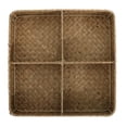 thumbnail image 1 of Weiweiguan 1PC Creative Four-compartment Woven Basket Tea Table Storage Basket Cosmetic Box, 1 of 6